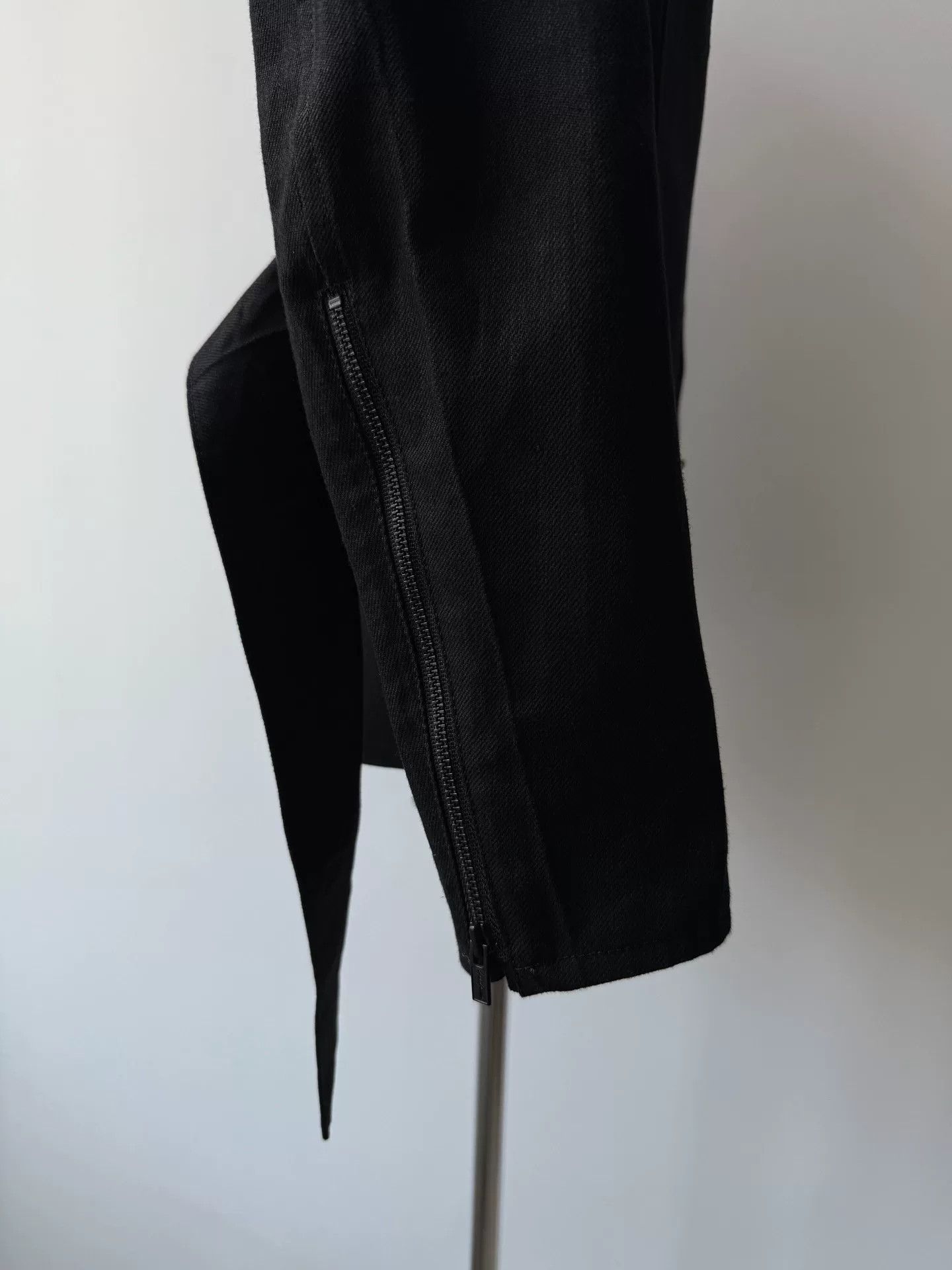 Yohji Yamamoto black cropped denim jacket by yohji yamamoto Size S / US 4 / IT 40 - 6 Thumbnail