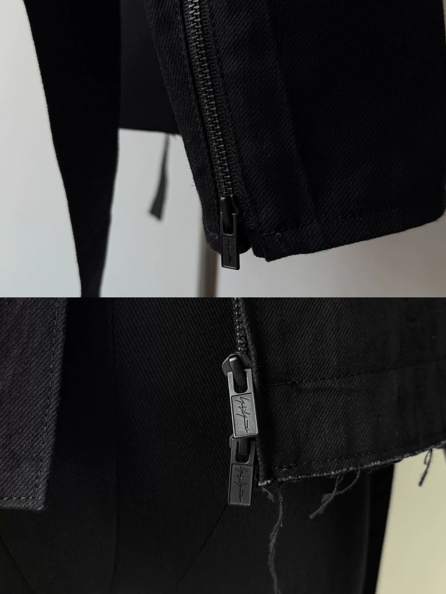 Yohji Yamamoto black cropped denim jacket by yohji yamamoto Size S / US 4 / IT 40 - 7 Thumbnail