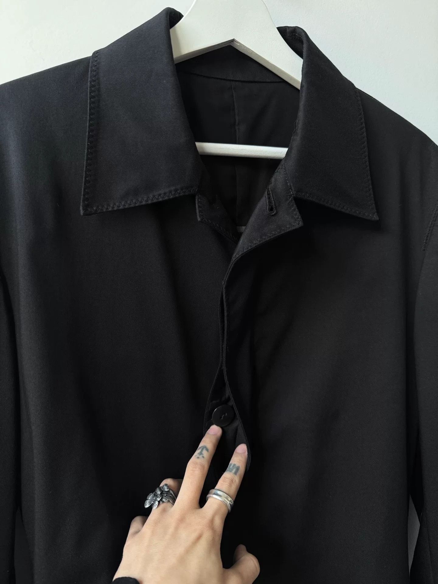 Jean Paul Gaultier Jean Paul Gaultier Black Trench Coat Size US L / EU 52-54 / 3 - 4 Thumbnail