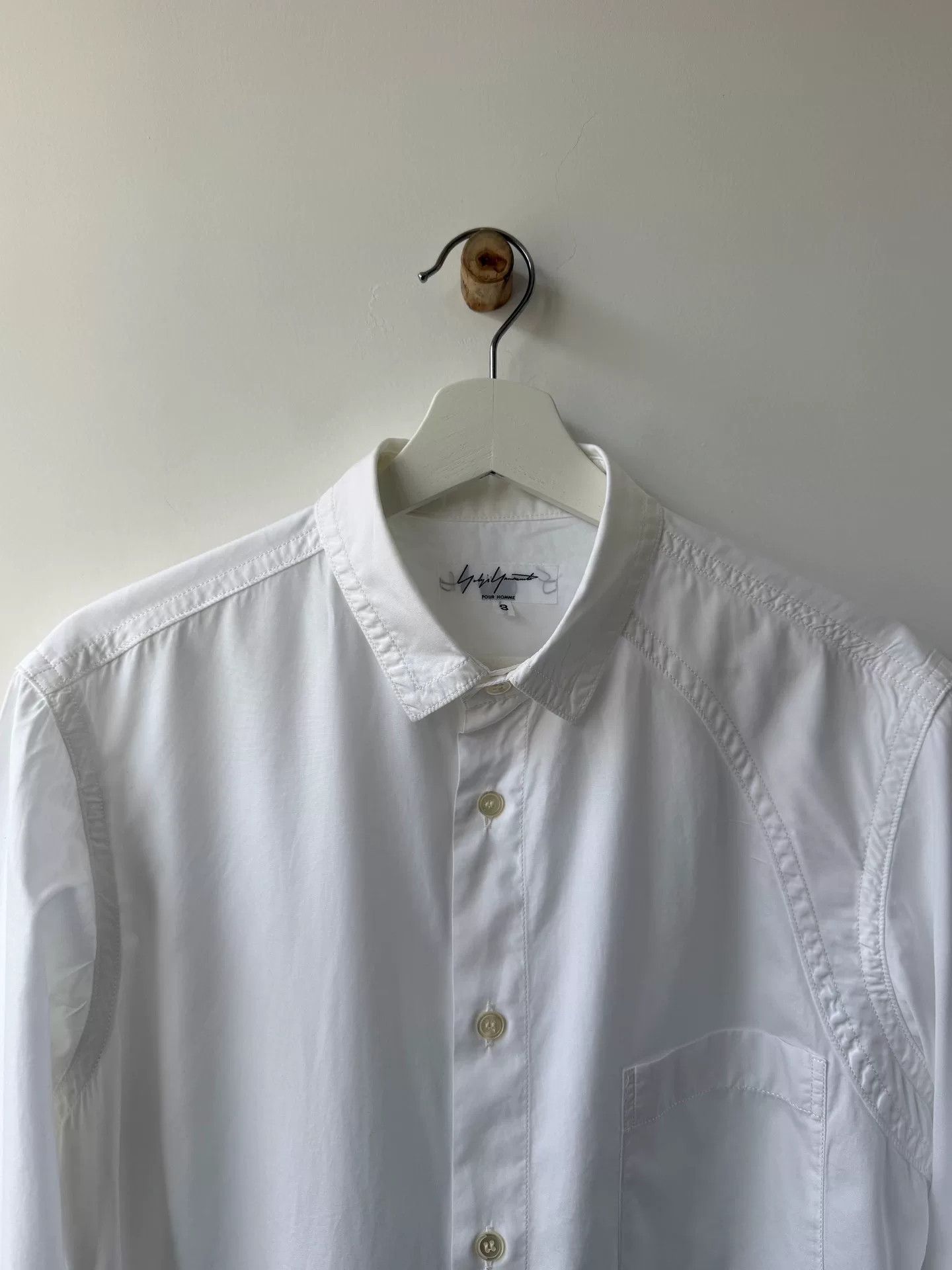 Yohji Yamamoto Yohji Yamamoto Pour Homme White Shirt Size US L / EU 52-54 / 3 - 2 Thumbnail