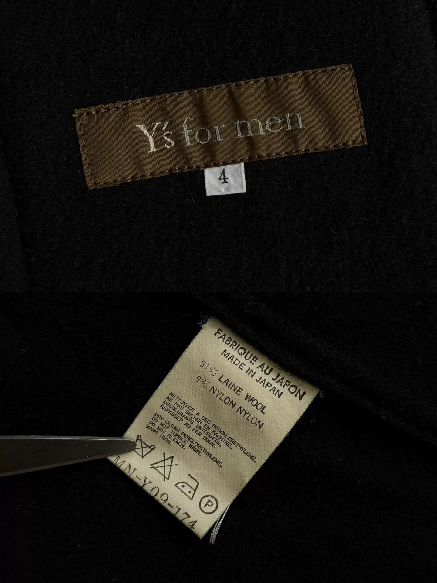 Y's for Men Yohji Yamamoto Men's Wool Jacket Size US L / EU 52-54 / 3 - 6 Thumbnail