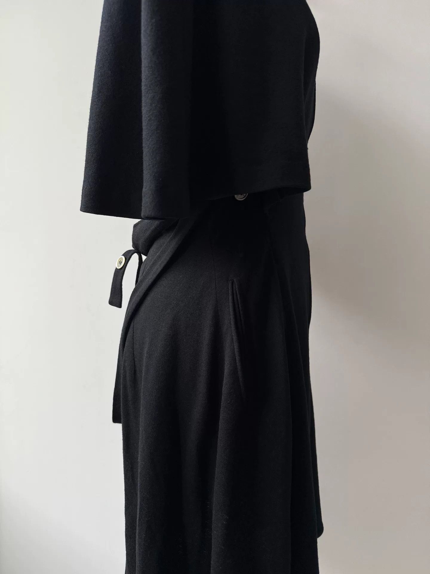 Y's Yohji Yamamoto Y's Black Cape Coat Size ONE SIZE - 7 Thumbnail