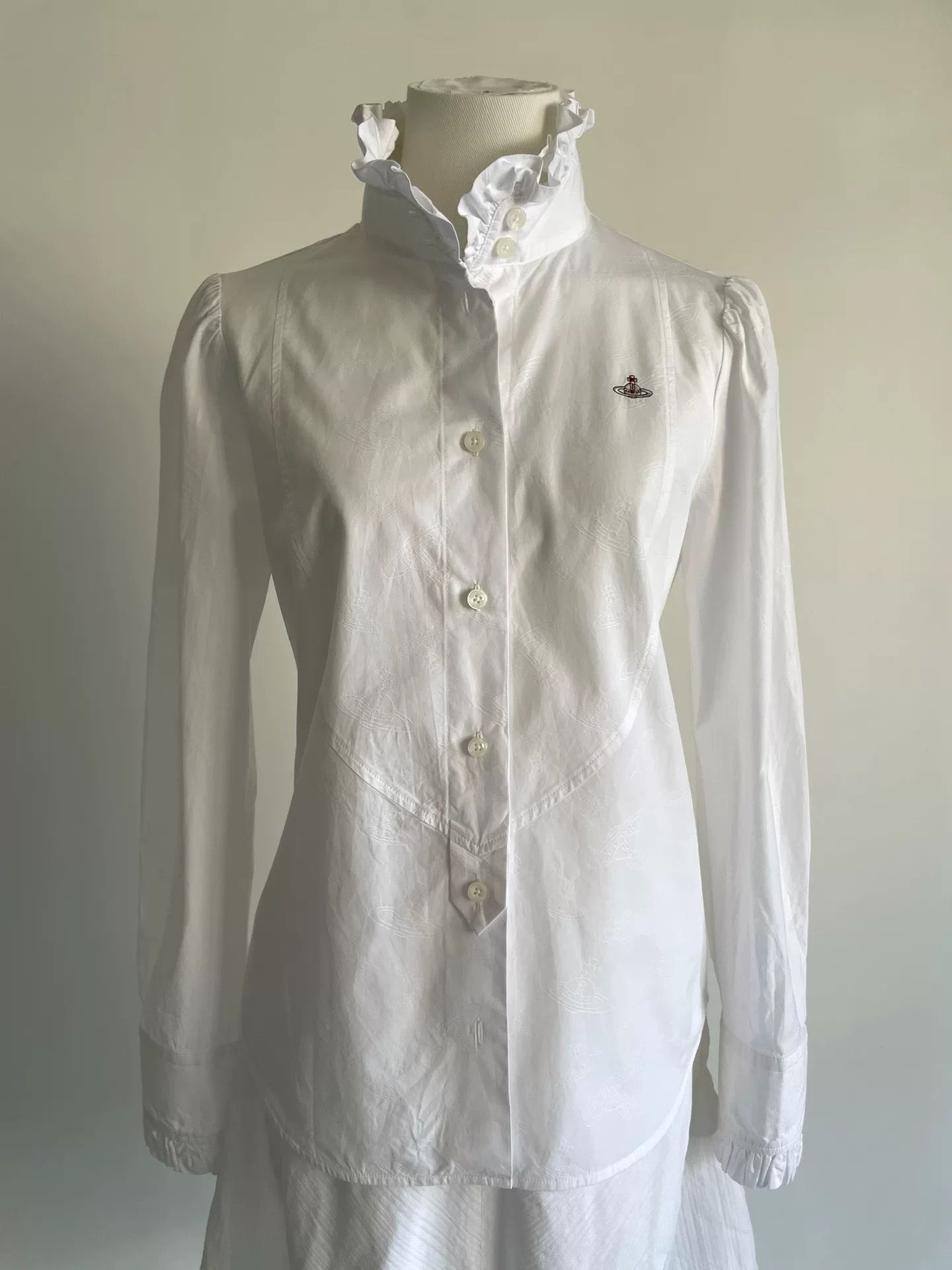 Vivienne Westwood vivienne westwood ruffled collar embroidered shirt Size S / US 4 / IT 40 - 2 Thumbnail