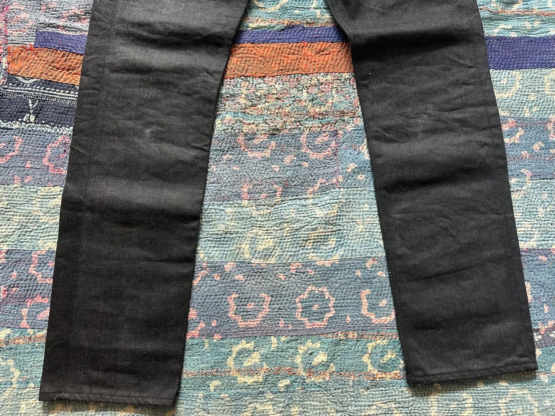 RRL Ralph Lauren rrl vintage distressed black denim pants Size US 34 / EU 50 - 4 Thumbnail