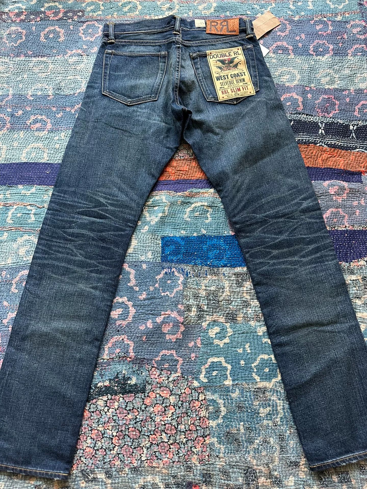 RRL Ralph Lauren rrl slim fit distressed denim jeans Size US 30 / EU 46 - 2 Thumbnail