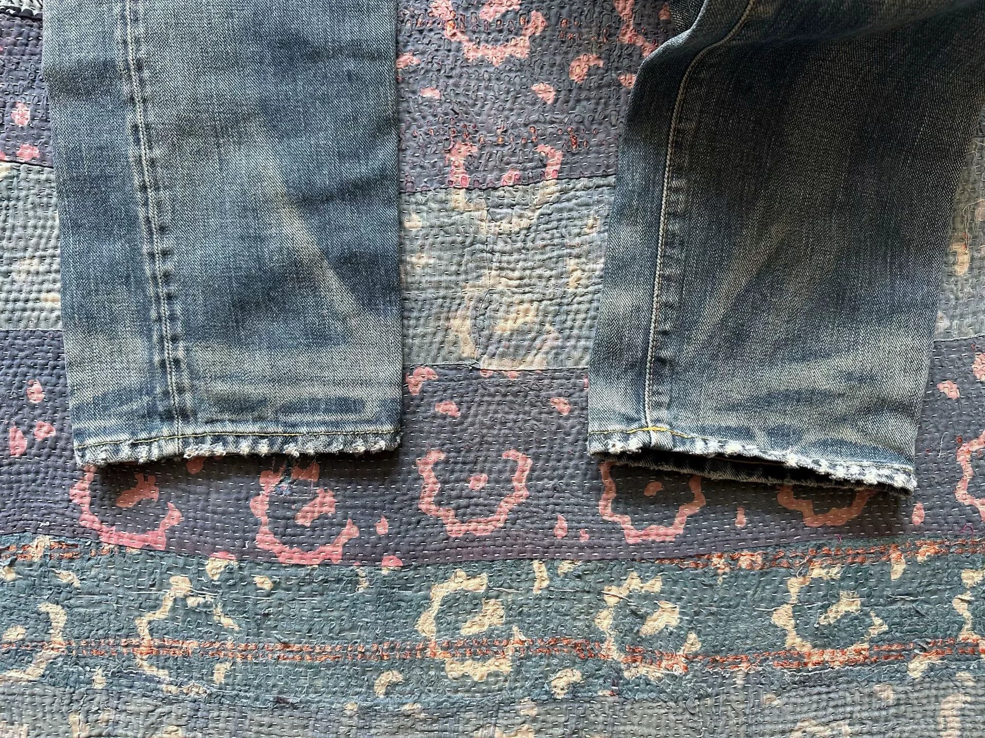 RRL Ralph Lauren rrl distressed vintage wash denim pants Size US 31 - 5 Thumbnail