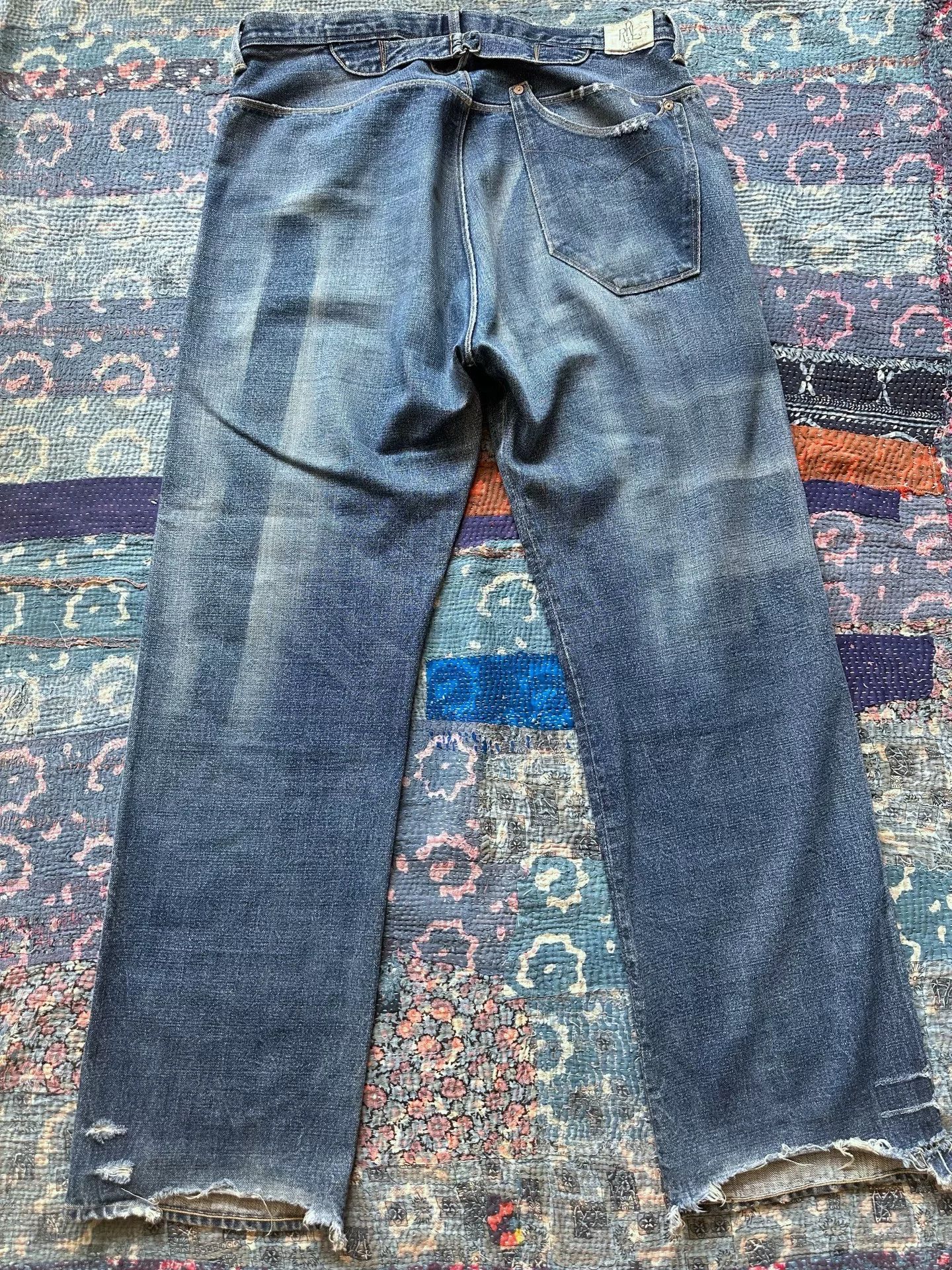 RRL Ralph Lauren rrl distressed vintage denim pants Size US 36 / EU 52 - 2 Thumbnail