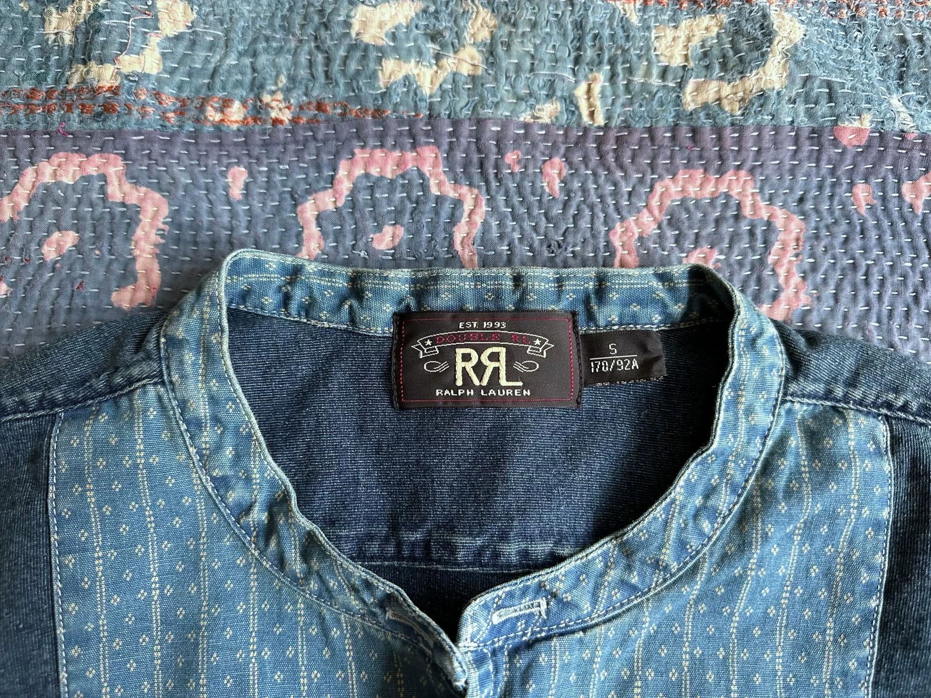 RRL Ralph Lauren rrl indigo dye striped t-shirt Size US S / EU 44-46 / 1 - 3 Thumbnail