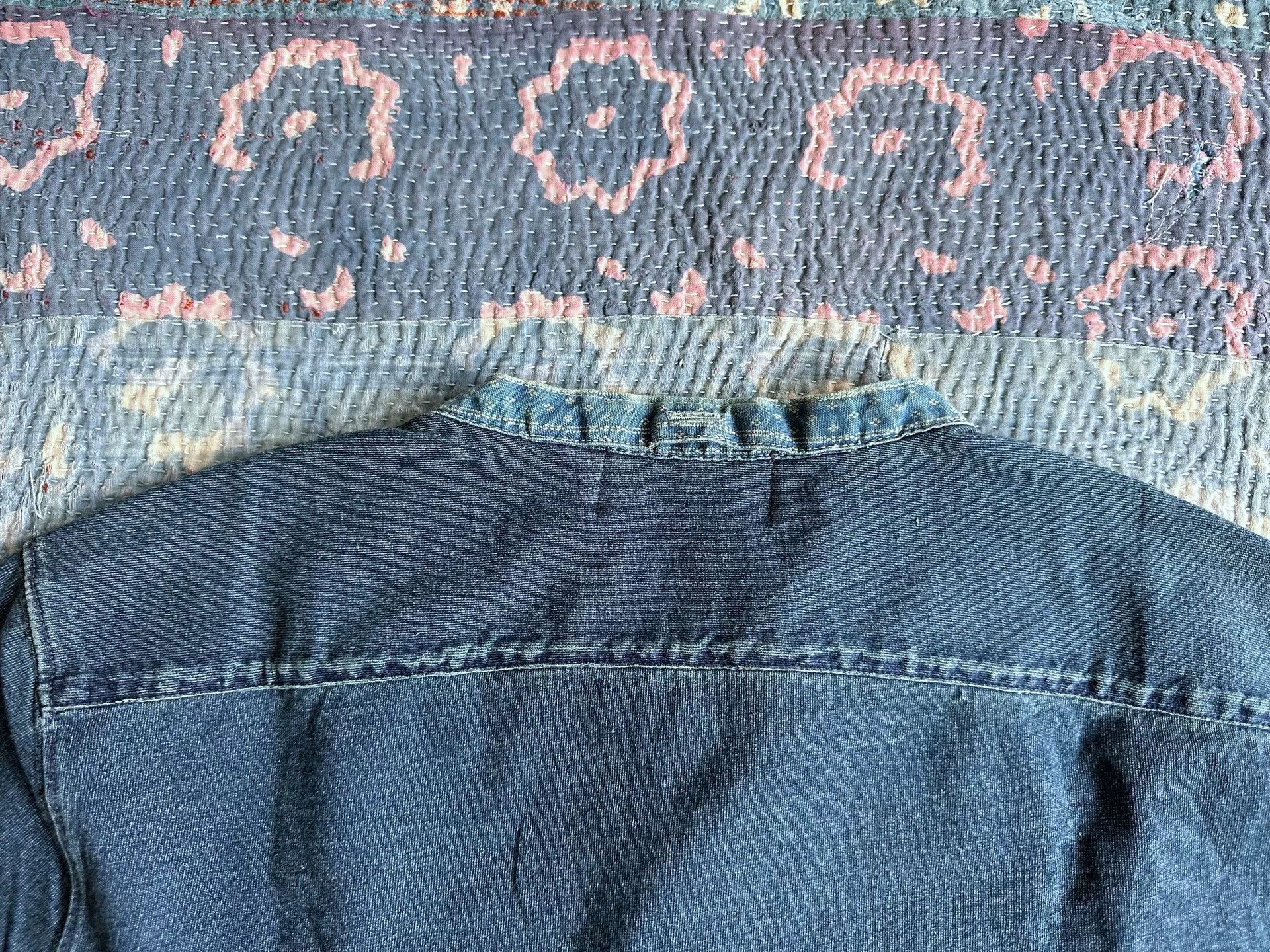 RRL Ralph Lauren rrl indigo dye striped t-shirt Size US S / EU 44-46 / 1 - 6 Thumbnail