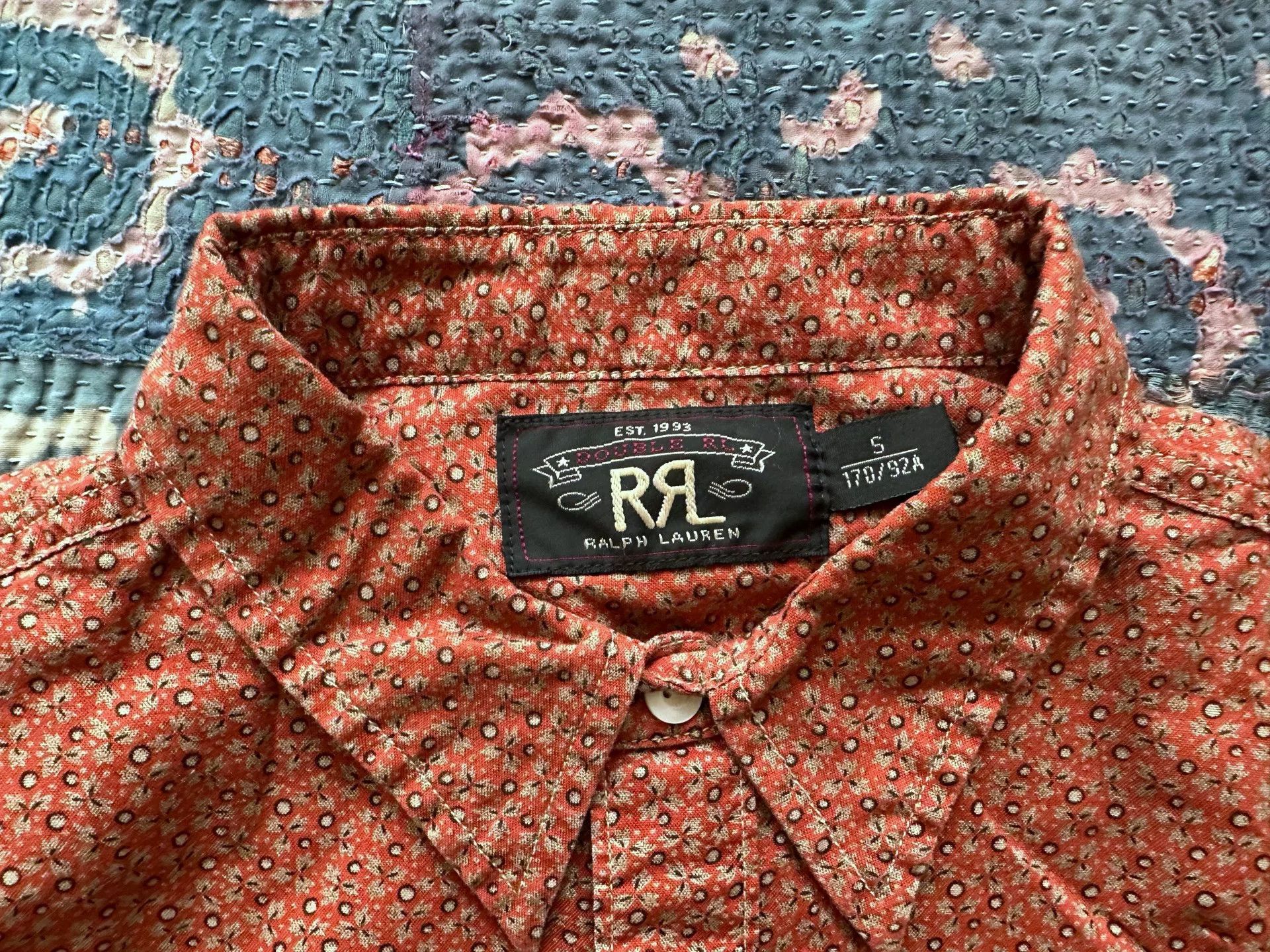 RRL Ralph Lauren rrl spotted floral long sleeve shirt Size US S / EU 44-46 / 1 - 3 Thumbnail