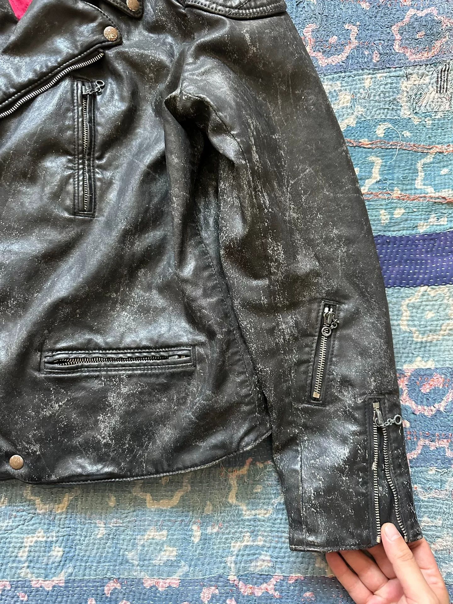RRL Ralph Lauren distressed denim printed tiger jacket Size US L / EU 52-54 / 3 - 4 Thumbnail