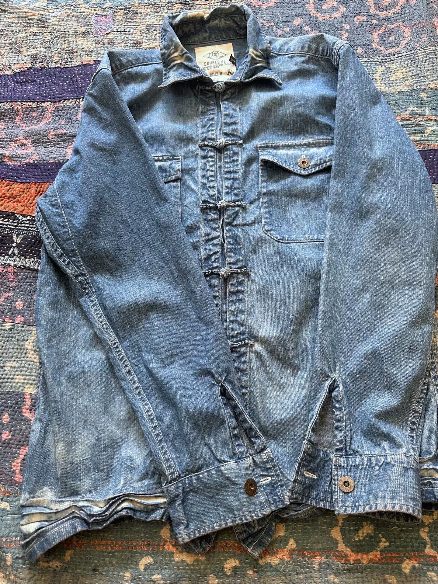 RRL Ralph Lauren rrl vintage denim shirt with distressed look Size US M / EU 48-50 / 2 - 6 Thumbnail