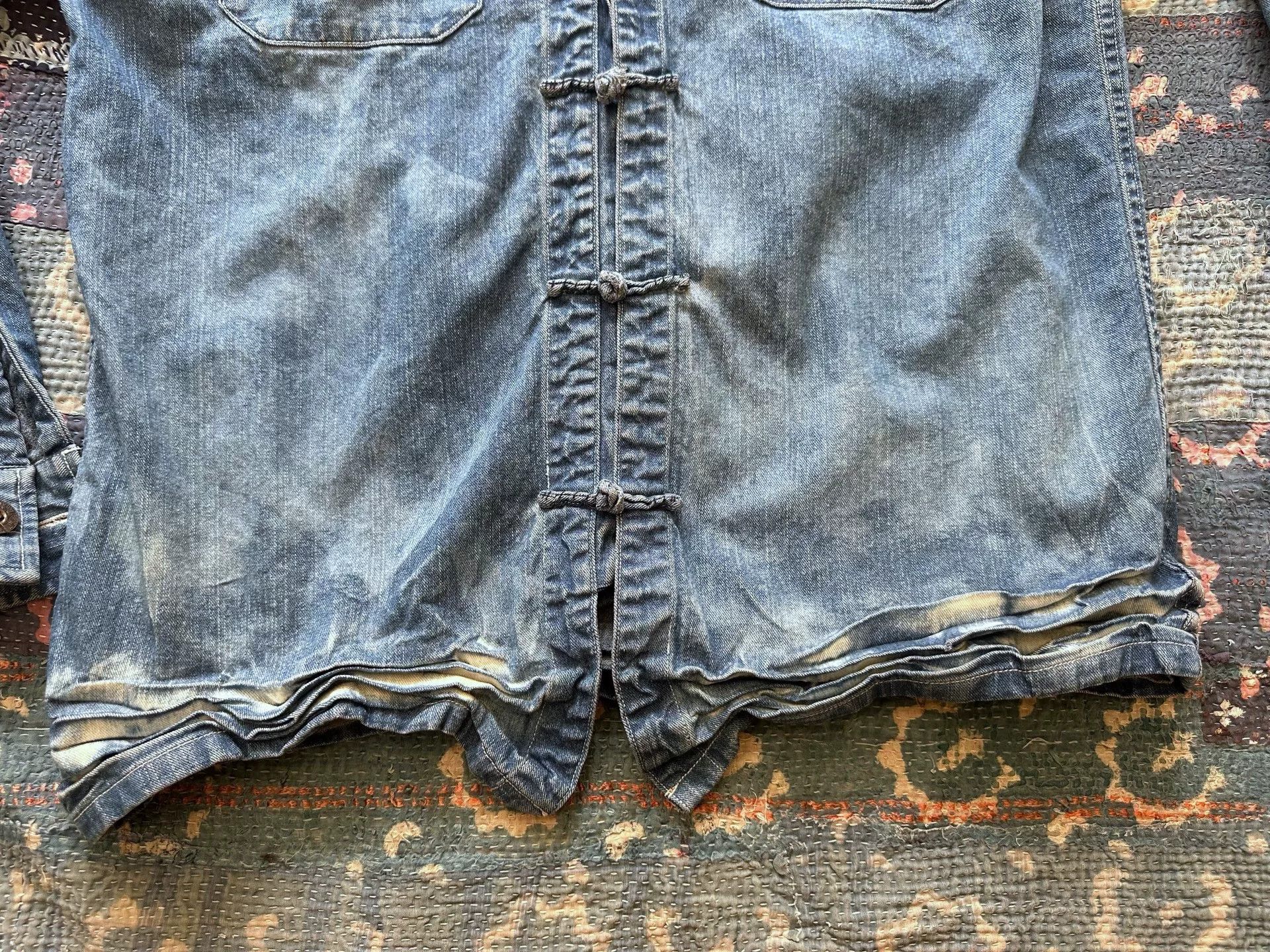 RRL Ralph Lauren rrl vintage denim shirt with distressed look Size US M / EU 48-50 / 2 - 5 Thumbnail