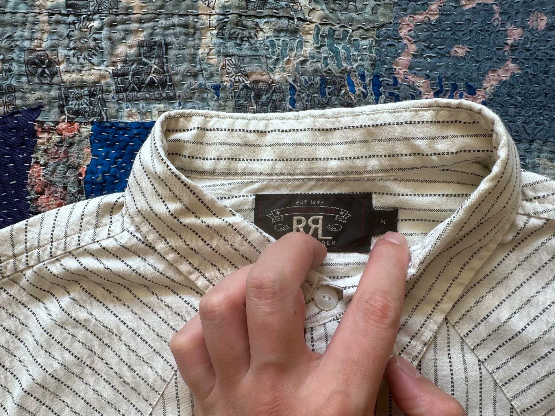 RRL Ralph Lauren rrl striped western long sleeve shirt Size US M / EU 48-50 / 2 - 3 Thumbnail