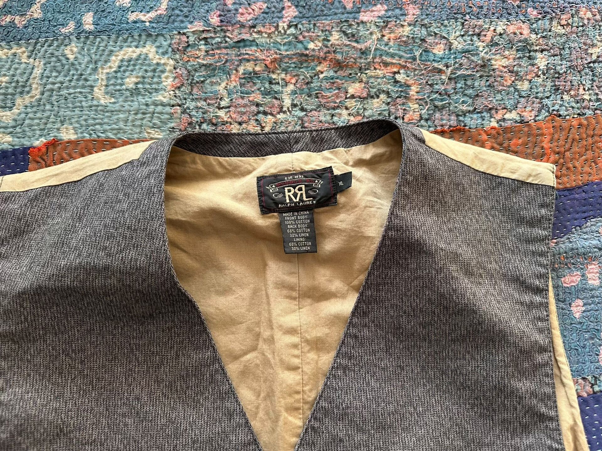 RRL Ralph Lauren rrl salt and pepper vest in xl Size US XL / EU 56 / 4 - 3 Thumbnail