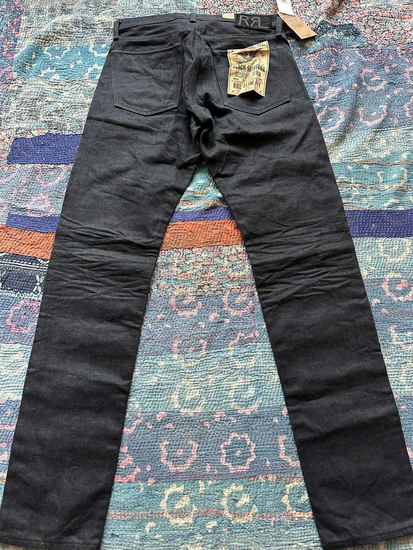 RRL Ralph Lauren rrl black vintage-style denim pants Size US 30 / EU 46 - 2 Thumbnail