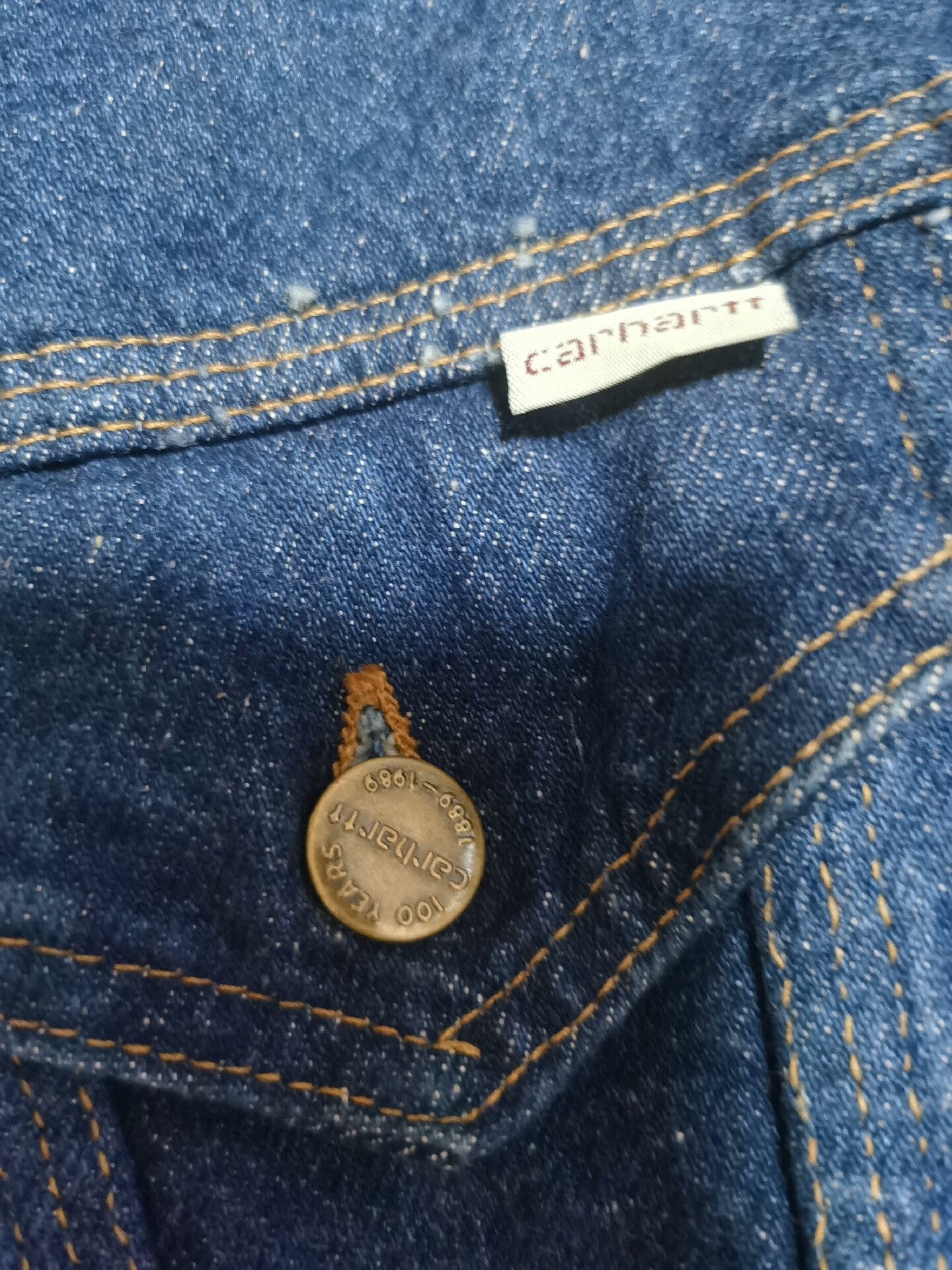 Vintage vintage carhartt oversized denim jacket Size US XL / EU 56 / 4 - 4 Thumbnail