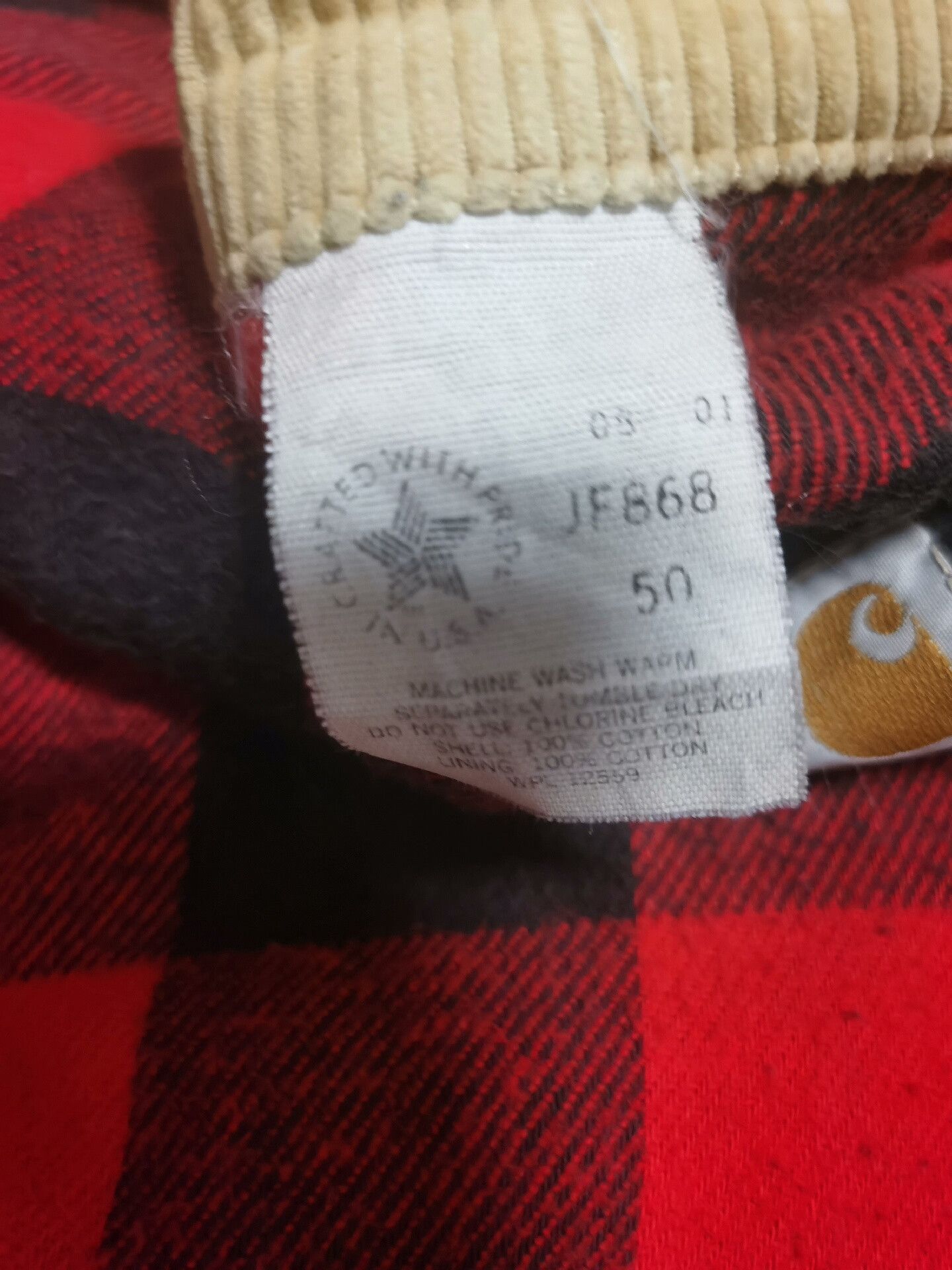 Vintage vintage carhartt oversized denim jacket Size US XL / EU 56 / 4 - 5 Thumbnail