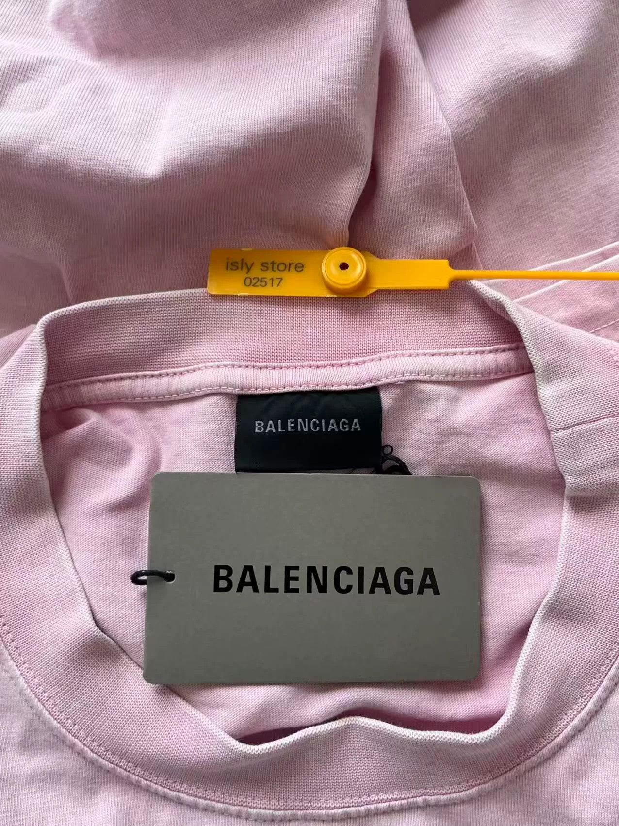 Balenciaga Balenciaga Pink Letter Print Short Sleeve T-Shirt Size L / US 10 / IT 46 - 5 Thumbnail