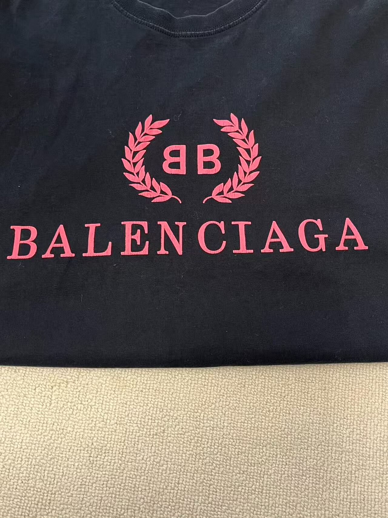 Balenciaga Balenciaga Black Logo Round Neck Short Sleeve Tee Size XS / US 0-2 / IT 36-38 - 3 Thumbnail