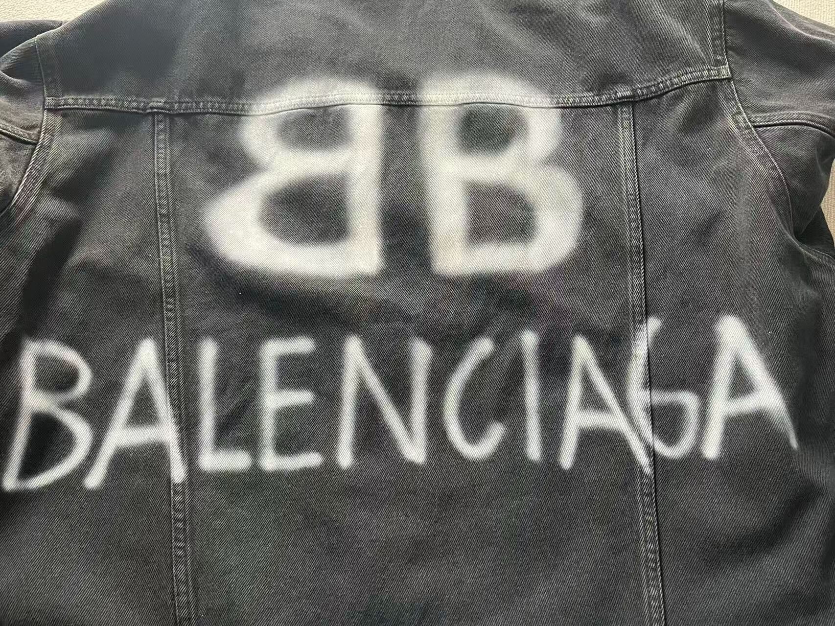 Balenciaga balenciaga black denim jacket with logo Size US S / EU 44-46 / 1 - 3 Thumbnail