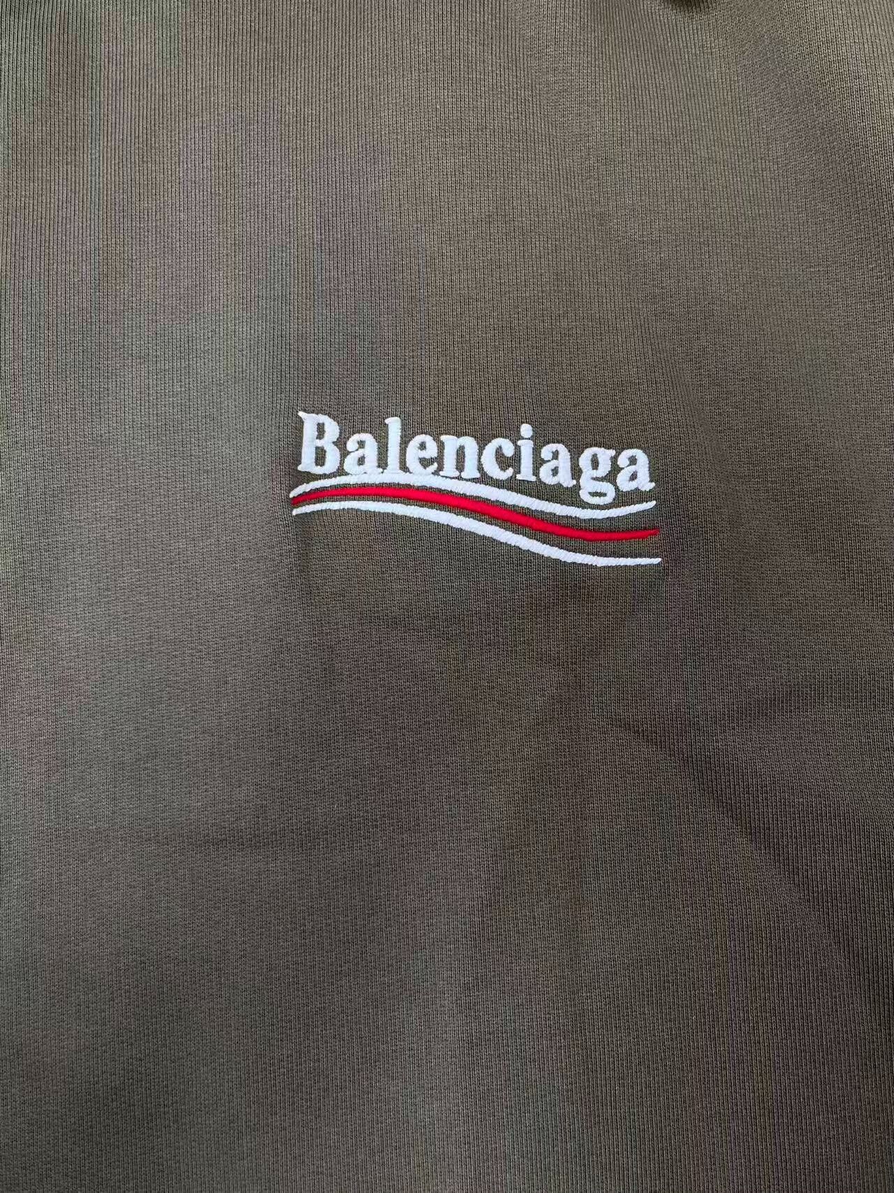 Balenciaga balenciaga logo hoodie in khaki color Size XS / US 0-2 / IT 36-38 - 3 Thumbnail