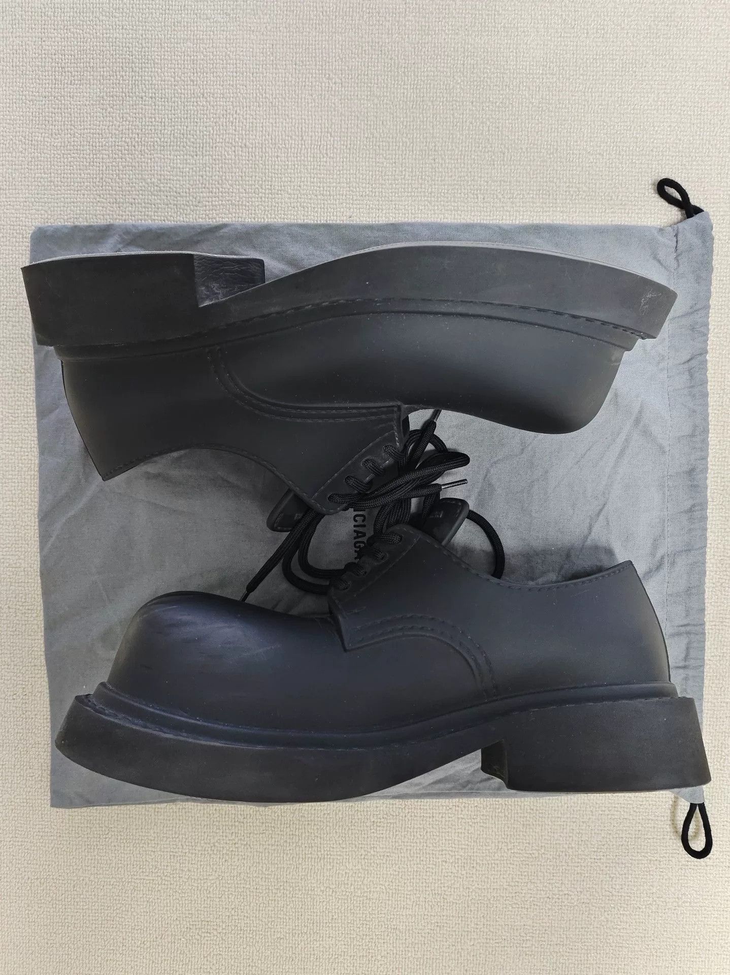 Balenciaga balenciaga black steroid derby shoes Size US 8.5 / EU 41-42 - 2 Thumbnail