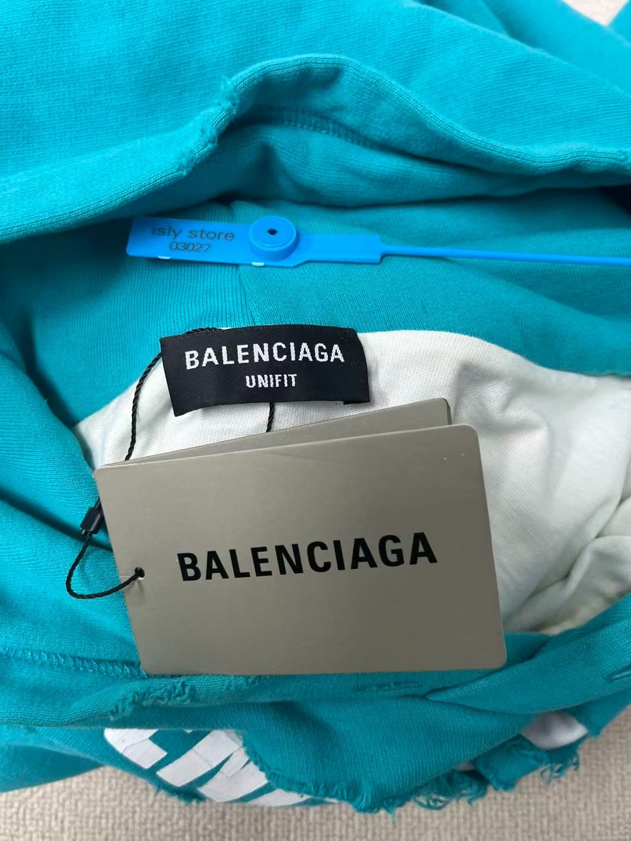 Balenciaga balenciaga blue oversized hooded sweatshirt Size US XS / EU 42 / 0 - 4 Thumbnail