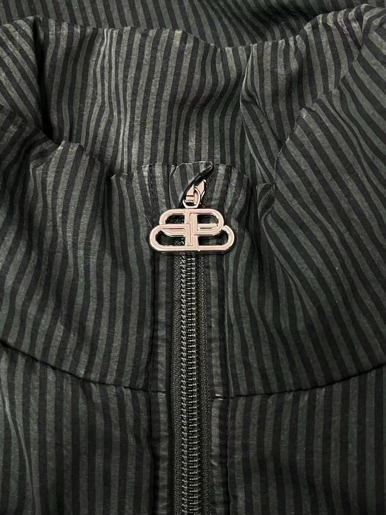 Balenciaga balenciaga deep green striped cotton jacket Size US L / EU 52-54 / 3 - 3 Thumbnail