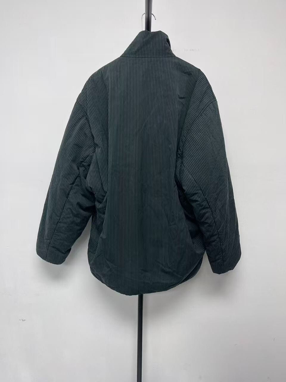 Balenciaga balenciaga deep green striped cotton jacket Size US L / EU 52-54 / 3 - 2 Thumbnail