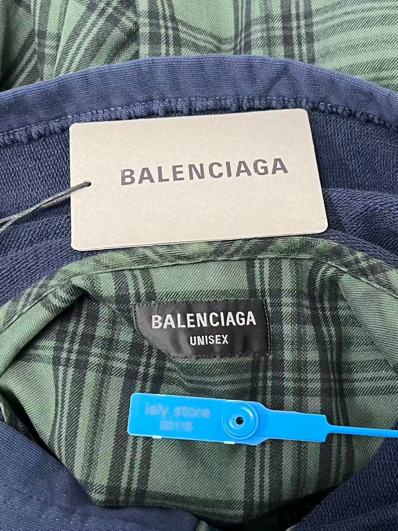 Balenciaga Balenciaga Color Block Plaid Long Sleeve Shirt Size US M / EU 48-50 / 2 - 4 Thumbnail