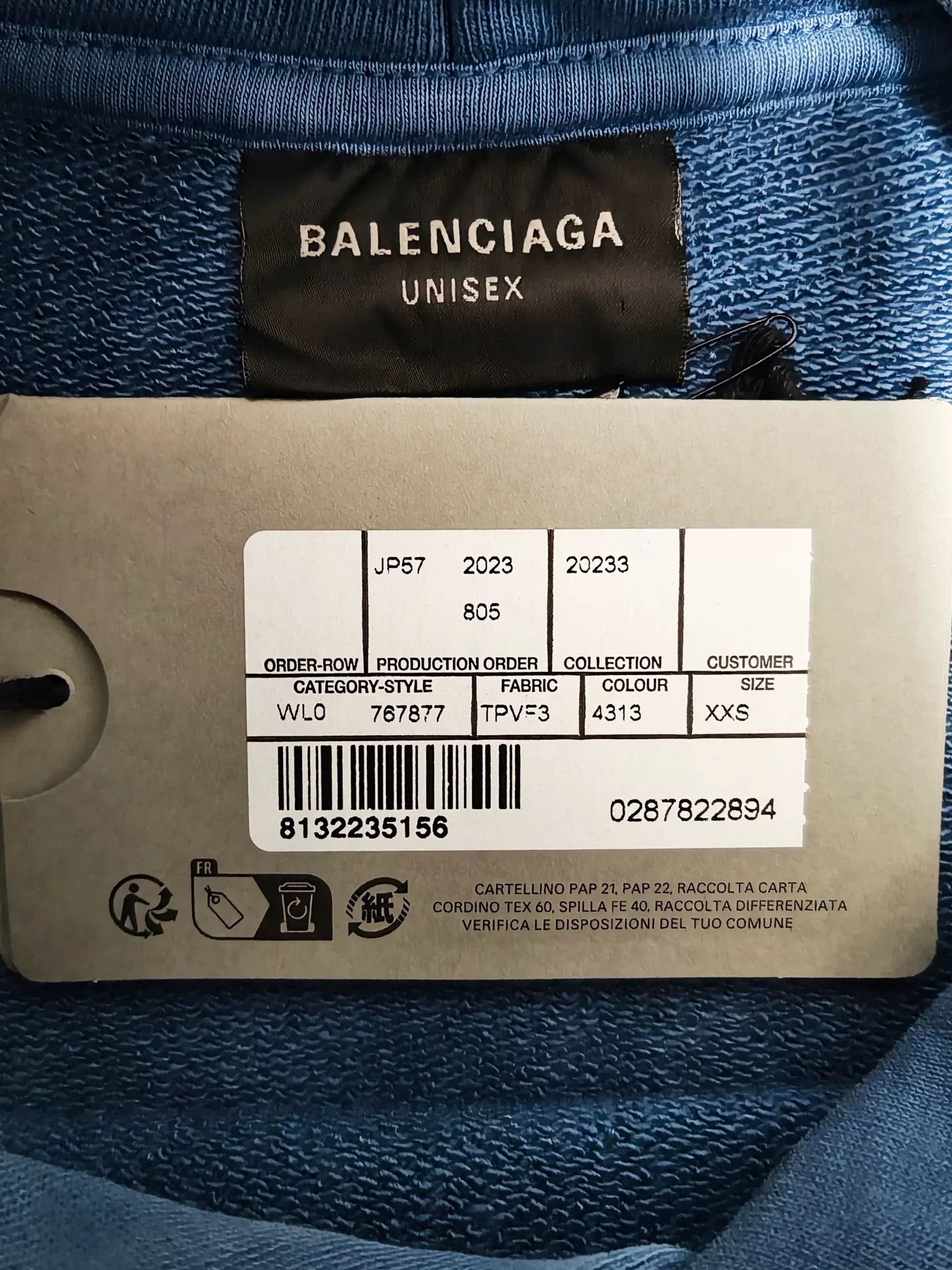Balenciaga balenciaga blue washed oversized hoodie Size US XXS / EU 40 - 4 Thumbnail