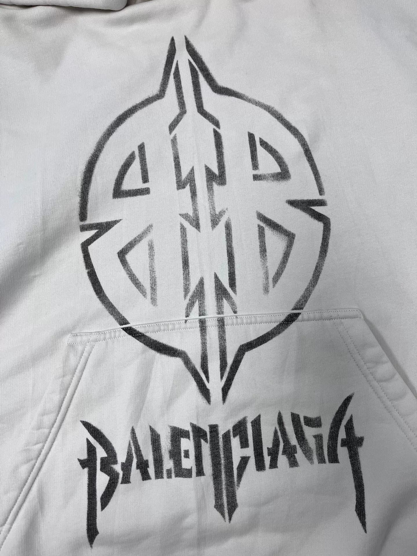 Balenciaga balenciaga beige hoodie with logo print Size S / US 4 / IT 40 - 3 Thumbnail