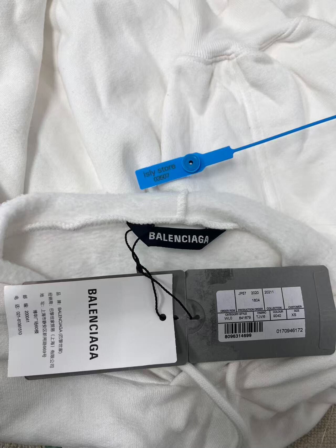 Balenciaga balenciaga white hooded sweatshirt for women Size XS / US 0-2 / IT 36-38 - 5 Thumbnail