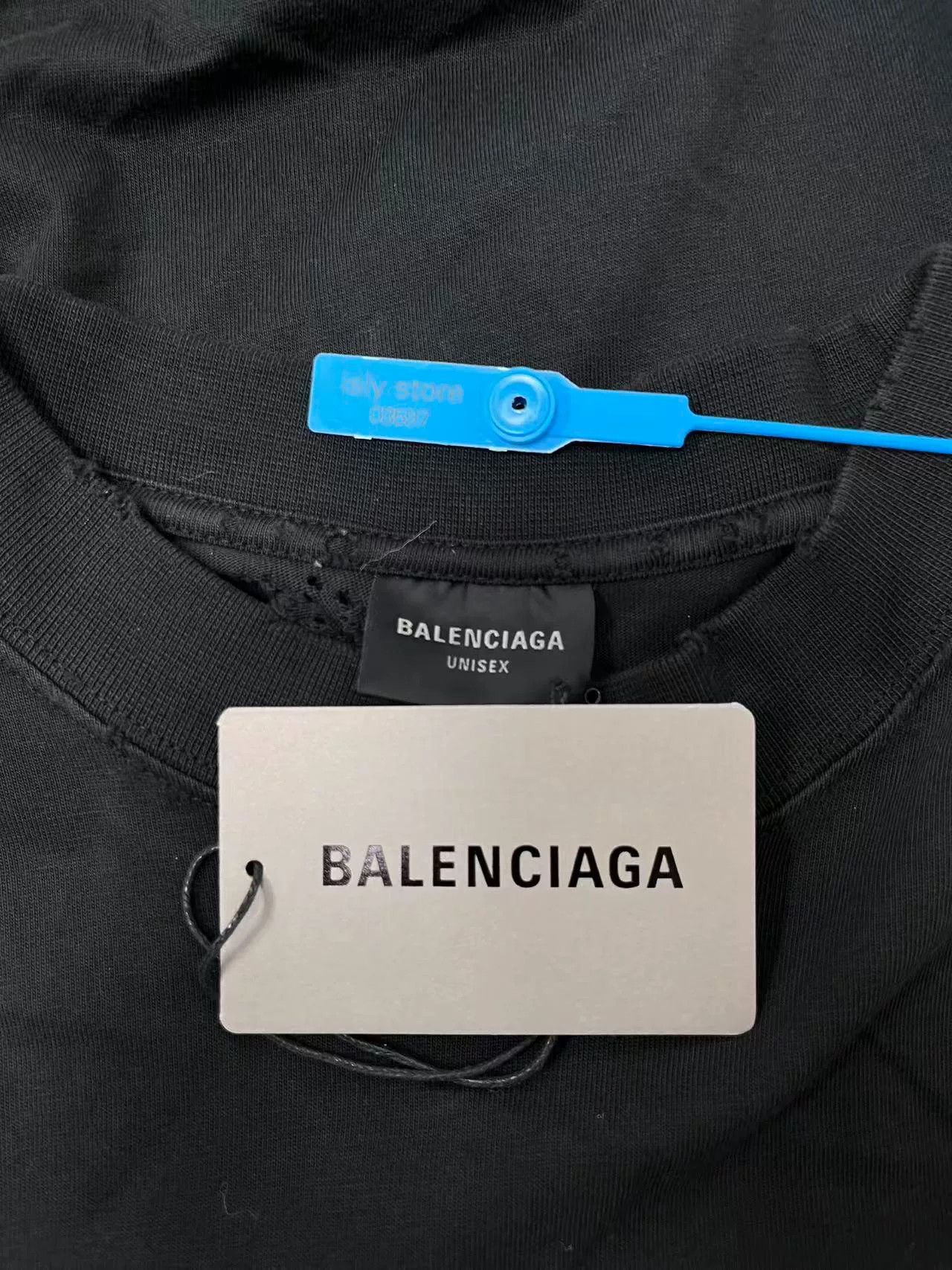 Balenciaga Balenciaga Black Letter Print Casual T-Shirt Size L / US 10 / IT 46 - 7 Thumbnail