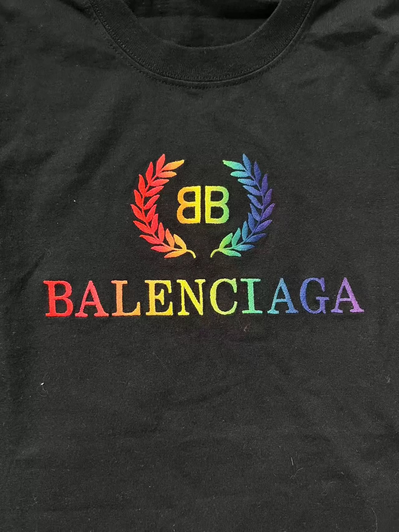Balenciaga Balenciaga Rainbow Logo Short Sleeve T-shirt Size XS / US 0-2 / IT 36-38 - 3 Thumbnail