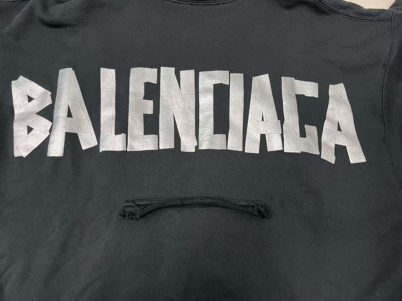 Balenciaga balenciaga logo hooded sweatshirt in black Size US XXS / EU 40 - 3 Thumbnail
