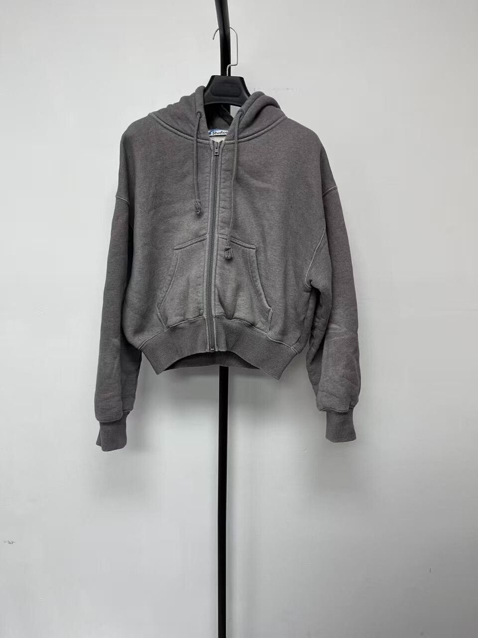Acne Studios gray zip-up hooded sweatshirt unisex Size US XXS / EU 40 - 2 Thumbnail