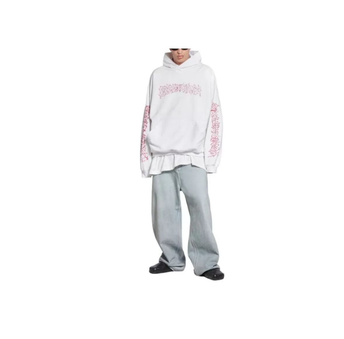 Balenciaga balenciaga dragon flame hooded sweatshirt Size US L / EU 52-54 / 3 - 2 Thumbnail
