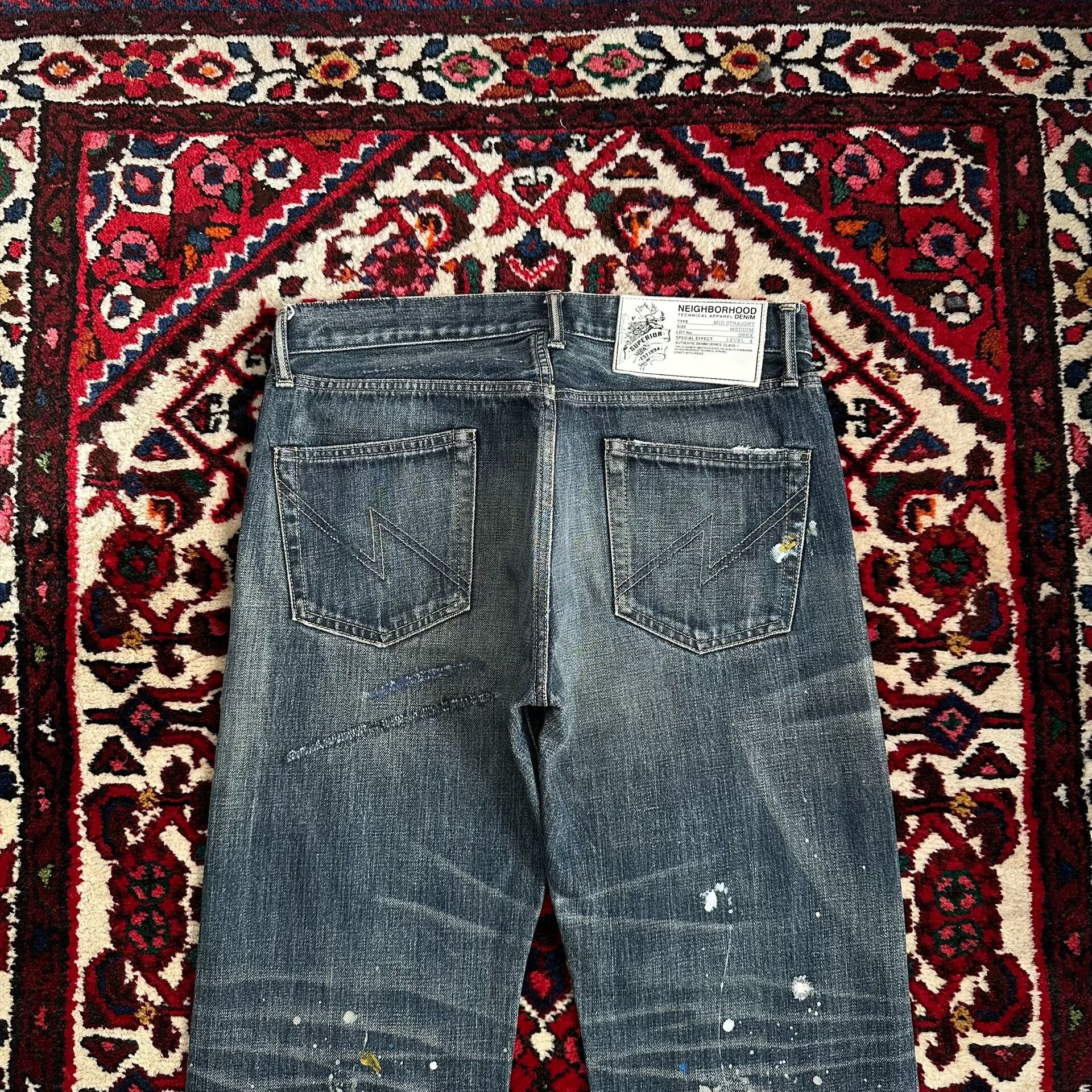 Neighborhood neighborhood splatter denim pants mid size Size US 32 / EU 48 - 4 Thumbnail
