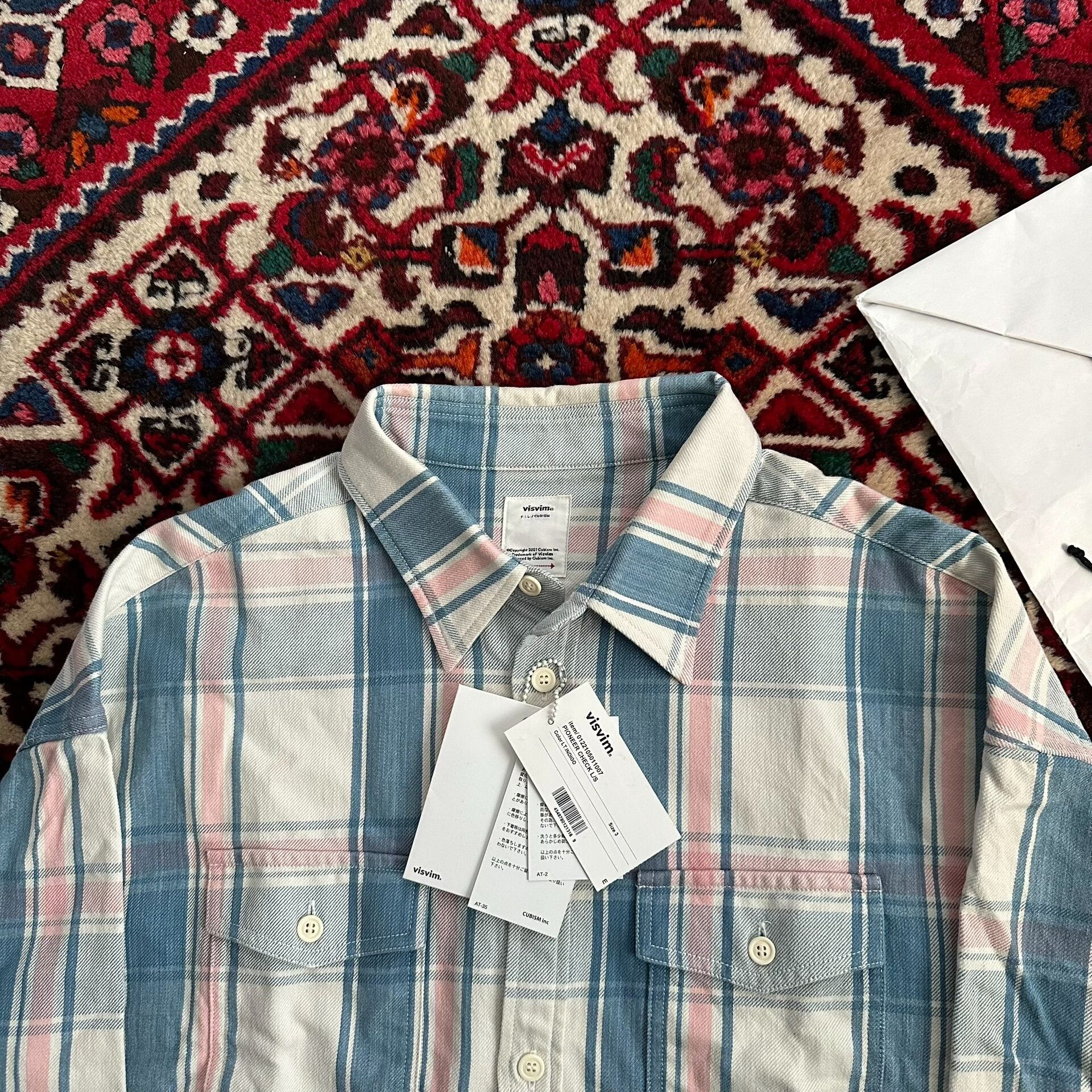 Visvim visvim pioneer check shirt in blue plaid Size US L / EU 52-54 / 3 - 3 Thumbnail