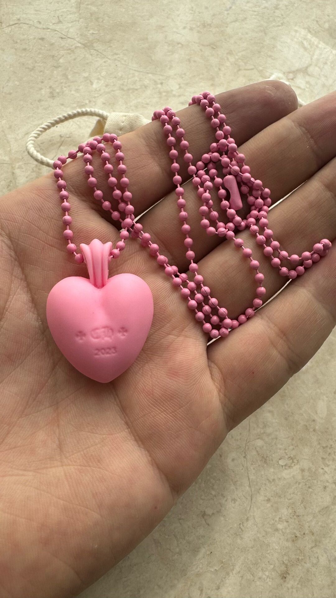Chrome Hearts chrome hearts pink resin love heart necklace Size ONE SIZE - 4 Thumbnail