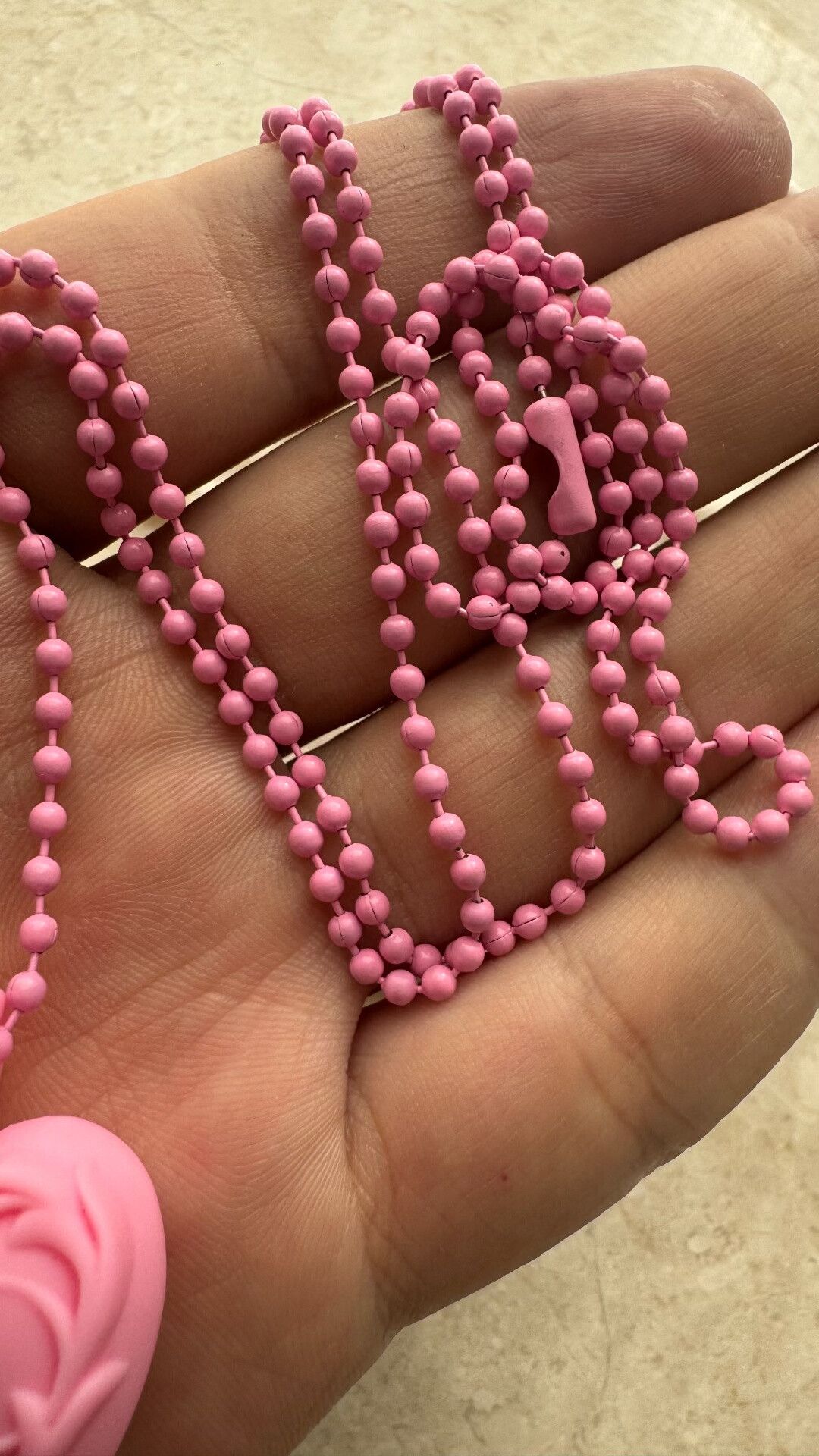 Chrome Hearts chrome hearts pink resin love heart necklace | Grailed
