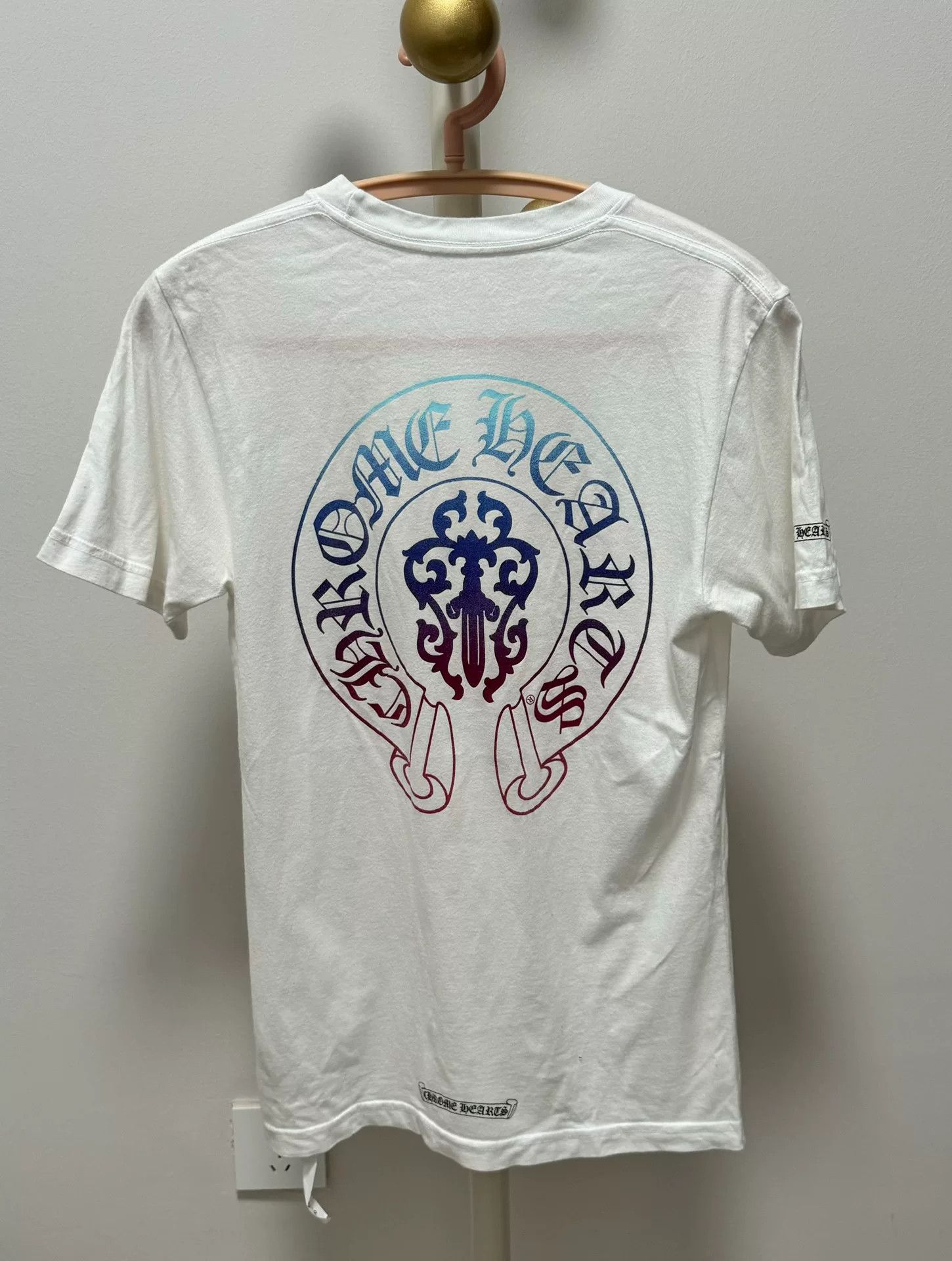 Chrome Hearts chrome hearts white pocket t-shirt with gradient Size US S / EU 44-46 / 1 - 2 Thumbnail