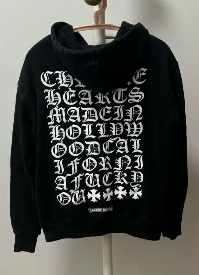 Chrome Hearts black chrome hearts graphic zip hoodie Size US S / EU 44-46 / 1 - 2 Thumbnail