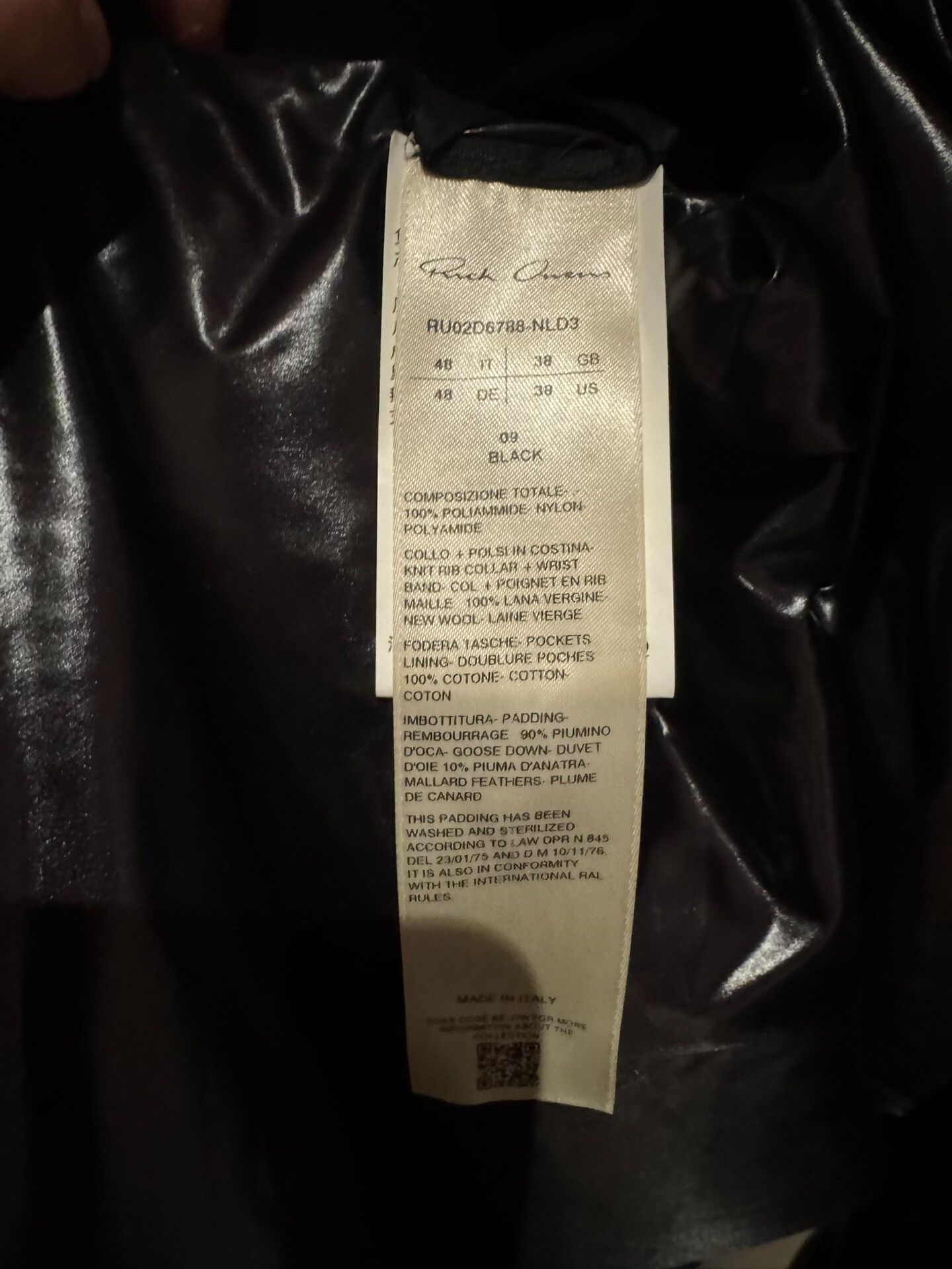 Rick Owens Rick Owens Glossy Long Sleeve Down Jacket Size US M / EU 48-50 / 2 - 6 Thumbnail