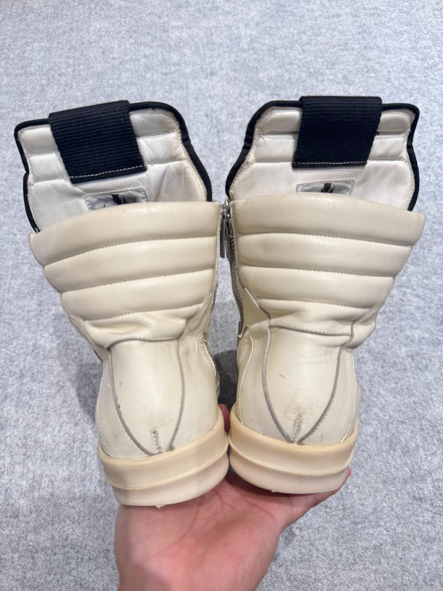 Rick Owens rick owens high-top milk white sneakers Size US 8.5 / EU 41-42 - 4 Thumbnail