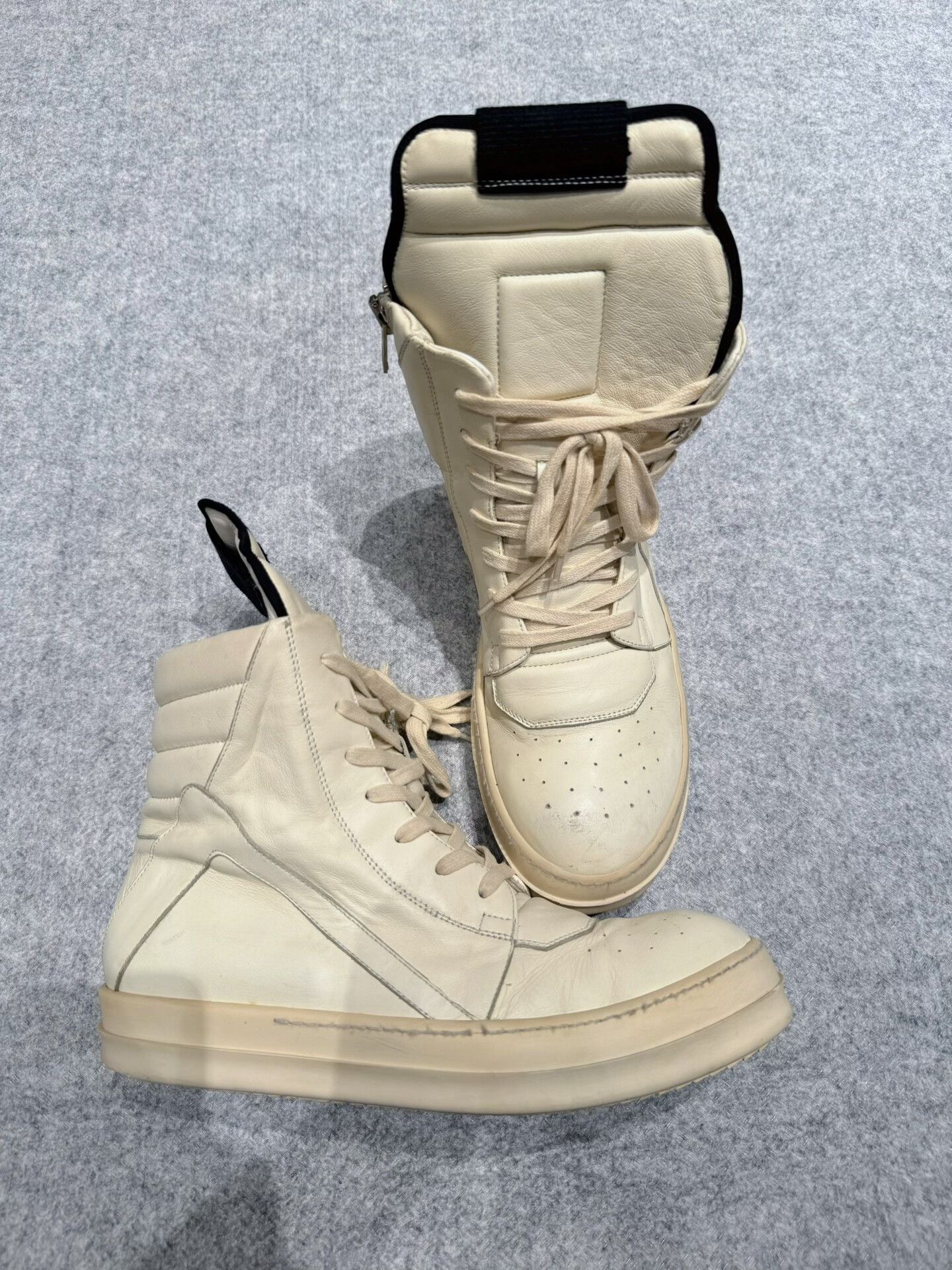 Rick Owens rick owens high-top milk white sneakers Size US 8.5 / EU 41-42 - 3 Thumbnail