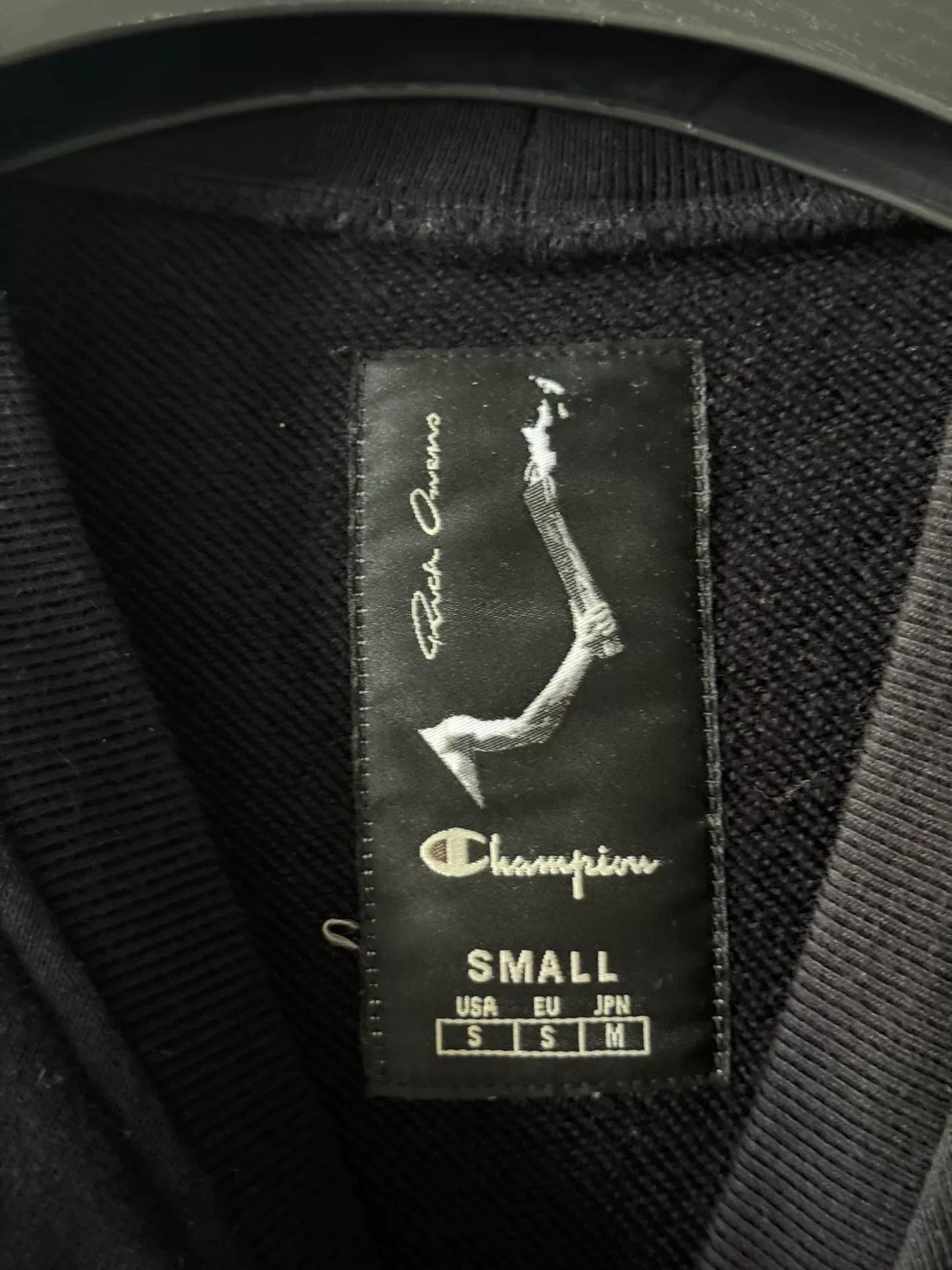 Rick Owens rick owens x champion black knit sweatshirt Size US S / EU 44-46 / 1 - 3 Thumbnail