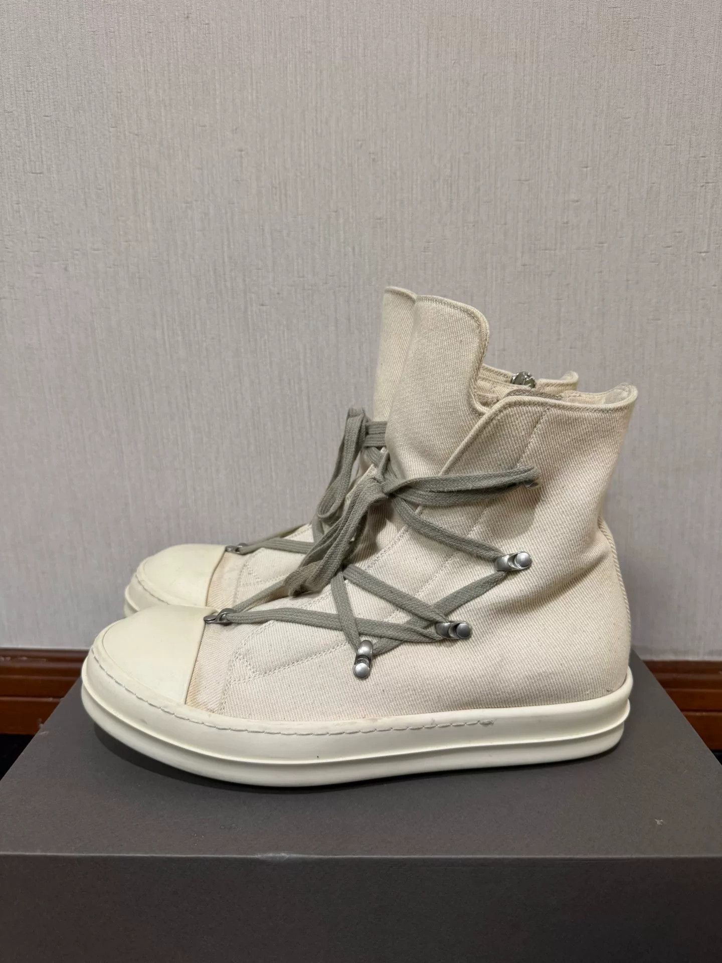 Rick Owens rick owens white star lace-up sneakers Size US 9 / EU 42 - 2 Thumbnail